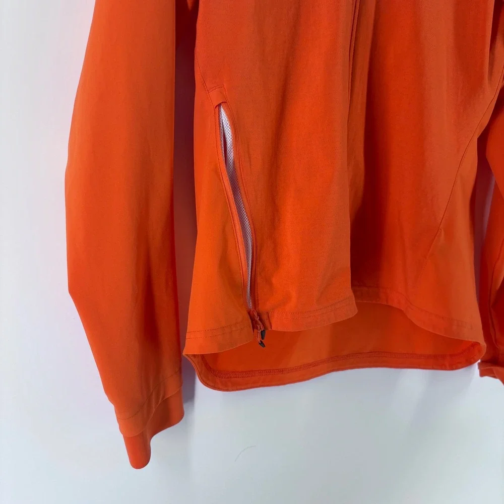 Adidas Supernova Running Jacket Mens Small Orange Full Zip Thumbholes Athletic